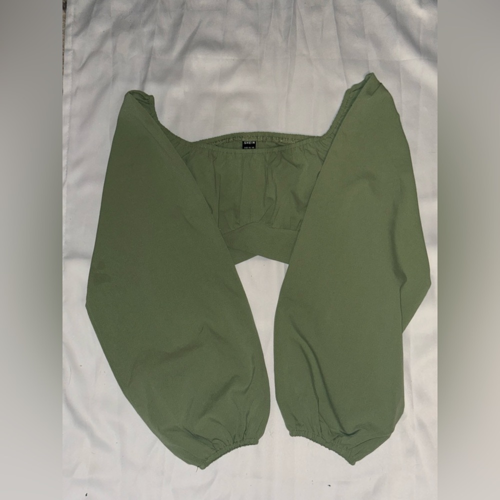 SHEIN Olive Green Crop Top